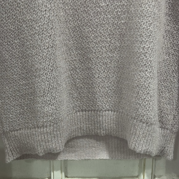 DOROTHEE SCHUMACHER Mohair Wool Blend Loose Knit Crew Neck Sweater in Lavender - Picture 5 of 9